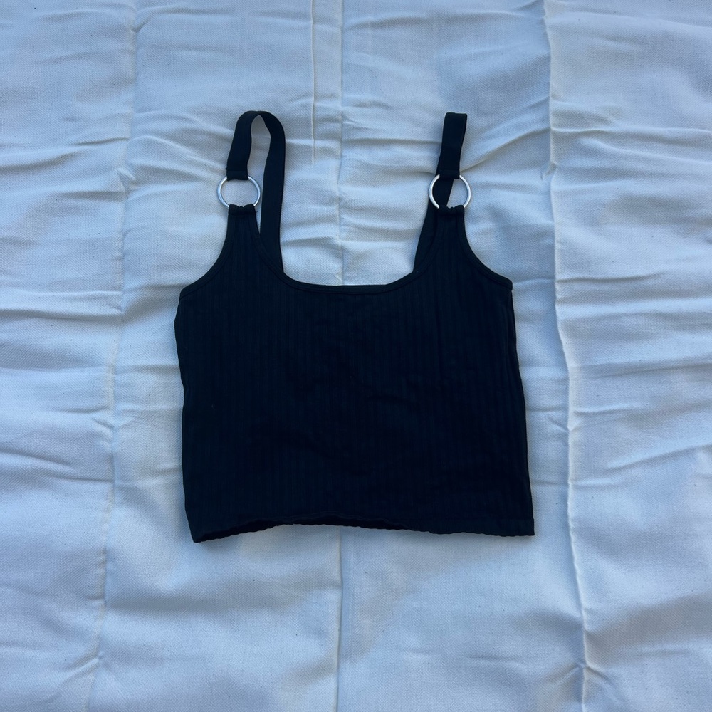 Black Tank with Silver Accents